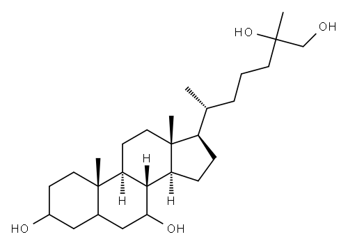 cholestane-3,7,25,26-tetrol 结构式