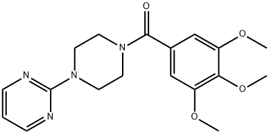 4-(2-Pyrimidinyl)-1-piperazinyl(3,4,5-trimethoxyphenyl) ketone 结构式