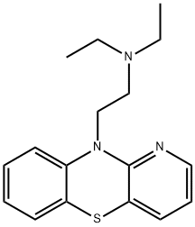 10-(2-Diethylaminoethyl)-10H-pyrido[3,2-b][1,4]benzothiazine 结构式