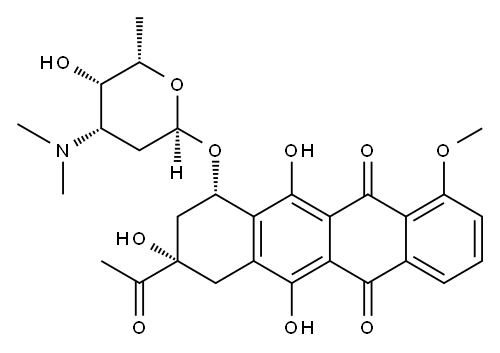 N,N-dimethyldaunorubicin Structure