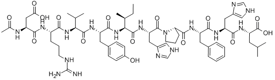 N-AcetylAngiotensinI(Human), 67509-13-1, 结构式