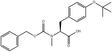 (2S)-2-{[(Benzyloxy)carbonyl](methyl)amino}-3-[4-(tert-butoxy)phenyl]propanoic acid 结构式