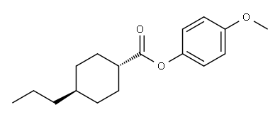 4-甲氧基苯基 4-丙基环己烷羧酸酯 结构式
