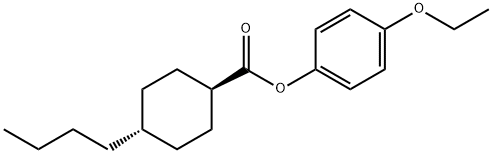 反-4-丁基环己烷甲酸对乙氧基苯酚酯, 67589-47-3, 结构式