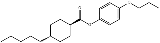 反式-4-戊基环己基甲酸 4-丙氧基苯酯 结构式