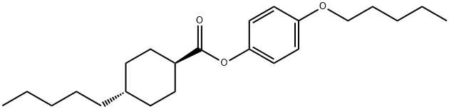 反式-4-戊基环己基甲酸 4-(戊氧基)苯酯 结构式