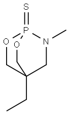 4-Ethyl-7-methyl-7-aza-2,6-dioxa-1-phosphabicyclo[2.2.2]octane1-sulfide 结构式