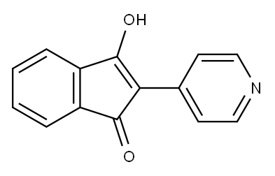 3-羟基-2-(吡啶-4-基)茚-1-酮 结构式