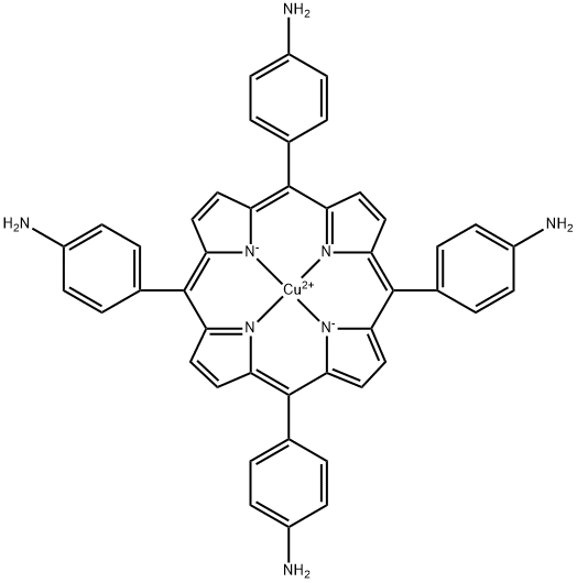 5,10,15,20-Tetrakis-(4-aminophenyl)-porphyrin-Cu-(II), 67595-97-5, 结构式
