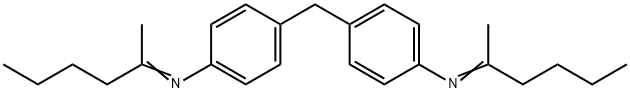 4,4'-methylenebis[N-(1-methylpentylidene)aniline] 结构式