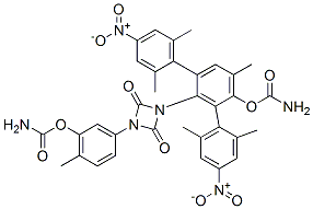 bis(2,6-dimethyl-4-nitrophenyl) [(2,4-dioxo-1,3-diazetidine-1,3-diyl)bis(6-methyl-3,1-phenylene)]biscarbamate 结构式