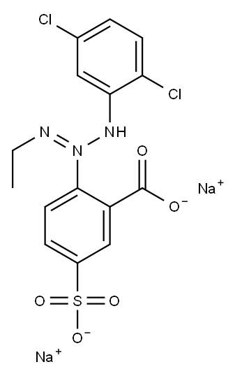disodium 2-[3-(2,5-dichlorophenyl)-1-ethyltriazen-2-yl]-5-sulphonatobenzoate 结构式