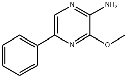 3-甲氧基-5-苯基吡嗪-2-胺, 67602-06-6, 结构式