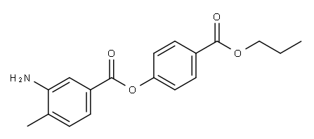 4-(propoxycarbonyl)phenyl 3-amino-4-methylbenzoate 结构式