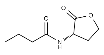 N-[(3S)-四氢-2-氧代-3-呋喃基]丁酰胺 结构式