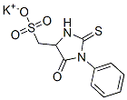 potassium 5-oxo-1-phenyl-2-thioxoimidazolidine-4-methanesulphonate 结构式