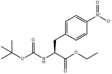 BOC-4-硝基-苯丙氨酸乙酯, 67630-00-6, 结构式