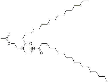 N-(2-hydroxyethyl)-N-[2-(stearoylamino)ethyl]stearamide monoacetate Structure