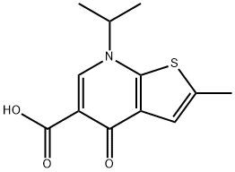 7-(1-METHYLETHYL)-4-OXO-2-METHYL-4,7-DIHYDROTHIENO[2,3-B]PYRIDINE-5-CARBOXYLIC ACID 结构式