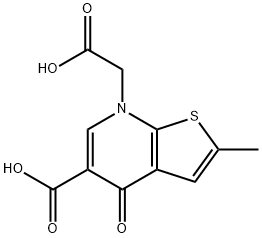 7-(CARBOXYMETHYL)-2-METHYL-4-OXO-4,7-DIHYDROTHIENO[2,3-B]PYRIDINE-5-CARBOXYLIC ACID Structure