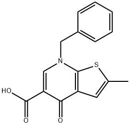 7-(PHENYLMETHYL)-4,7-DIHYDRO-2-METHYL-4-OXO-THIENO[2,3-B]PYRIDINE-5-CARBOXYLIC ACID Structure
