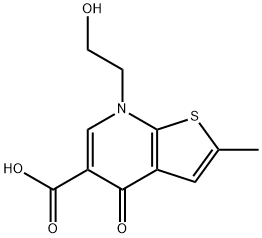 7-(3-HYDROXYPROPYL)-2-METHYL-4-OXO-4,7-DIHYDROTHIENO[2,3-B]PYRIDINE-5-CARBOXYLIC ACID 结构式