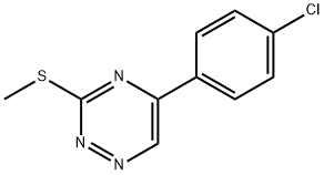 5-(p-Chlorophenyl)-3-methylthio-1,2,4-triazine 结构式