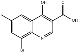 8-Bromo-4-hydroxy-6-methylquinoline-3-carboxylic acid 结构式