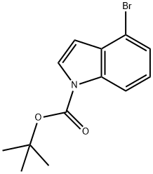 4-溴吲哚-1-羧基 酸 叔-丁基 酯 结构式