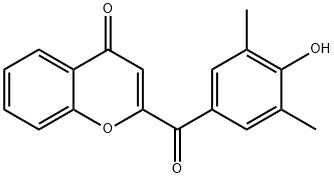 2-(4-hydroxy-3,5-dimethylbenzoyl)-4-benzopyrone 结构式