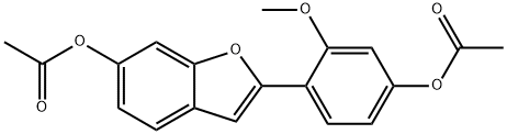 2-[4-(Acetyloxy)-2-methoxyphenyl]-6-benzofuranol acetate 结构式
