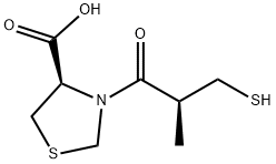 (4R)-3-((2S)-3-mercapto-2-methylpropanoyl)-4- thiazolidinecarboxylic acid 结构式