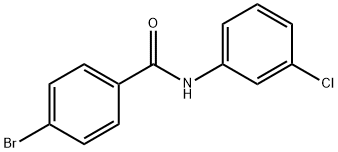 4-溴-N-(3-氯苯基)苯甲酰胺 结构式
