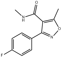 3-(4-氟苯基)-N,5-二甲基异噁唑-4-甲酰胺, 67764-99-2, 结构式