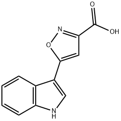 5-(1H-吲哚-3-基)异噁唑-3-羧酸 结构式