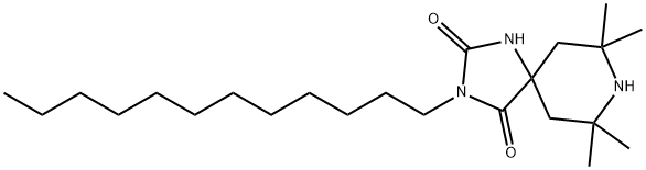 3-Dodecyl-7,7,9,9-tetramethyl-1,3,8-triazaspiro[4.5]decane-2,4-dione 结构式