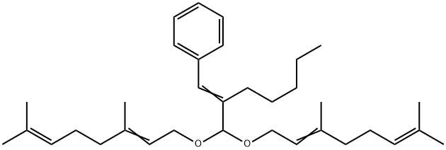 [2-[bis[(3,7-dimethyl-2,6-octadienyl)oxy]methyl]-1-heptenyl]benzene Structure