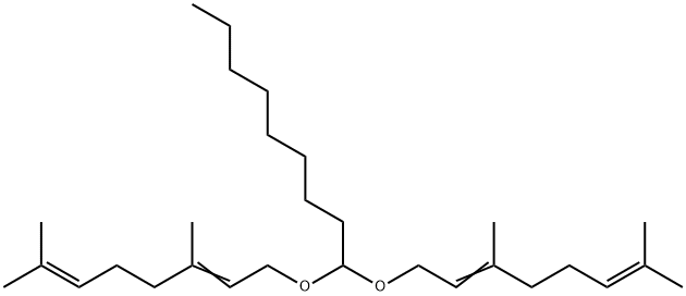 1,1-Bis[(3,7-dimethyl-2,6-octadienyl)oxy]nonane 结构式