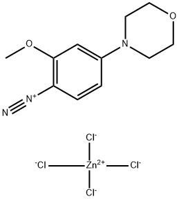 2-甲氧基-4-吗啉基重氮苯氯化锌盐, 67801-08-5, 结构式