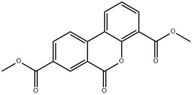 dimethyl 6-oxo-6H-dibenzo[b,d]pyran-4,8-dicarboxylate 结构式