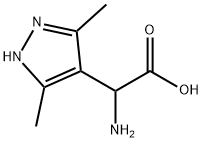 氨基(3,5-二甲基-1H-吡唑-4-基)乙酸, 67809-62-5, 结构式