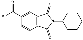 2-CYCLOHEXYL-1,3-DIOXO-2,3-DIHYDRO-1 H-ISOINDOLE-5-CARBOXYLIC ACID 结构式