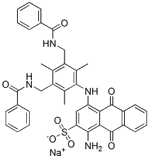 sodium 1-amino-4-[[3,5-bis[(benzoylamino)methyl]-2,4,6-trimethylphenyl]amino]-9,10-dihydro-9,10-dioxoanthracene-2-sulphonate|C.I.酸性蓝260(第二组成部分)