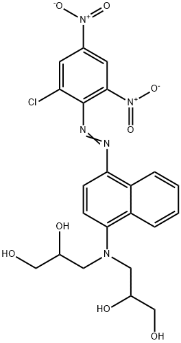 3,3'-[[4-[(2-chloro-4,6-dinitrophenyl)azo]naphthyl]imino]bispropane-1,2-diol 结构式