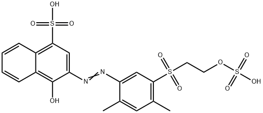 3-[[2,4-Dimethyl-5-[[2-(sulfooxy)ethyl]sulfonyl]phenyl]azo]-4-hydroxy-1-naphthalenesulfonic acid 结构式