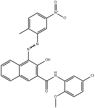 N-(5-chloro-2-methoxyphenyl)-3-hydroxy-4-[(2-methyl-5-nitrophenyl)azo]naphthalene-2-carboxamide Structure