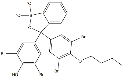 2,6-dibromo-4-[3-(3,5-dibromo-4-butoxyphenyl)-3H-2,1-benzoxathiol-3-yl]phenol S,S-dioxide 结构式