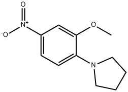 1-(2-甲氧基-4-硝基苯基)四氢吡咯, 67828-57-3, 结构式