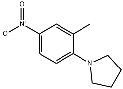 1-(2-甲基-4-硝基苯基)吡咯烷 结构式