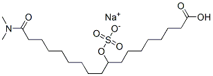sodium hydrogen N,N-dimethyl-10-(sulphonatooxy)octadecanamidate 结构式